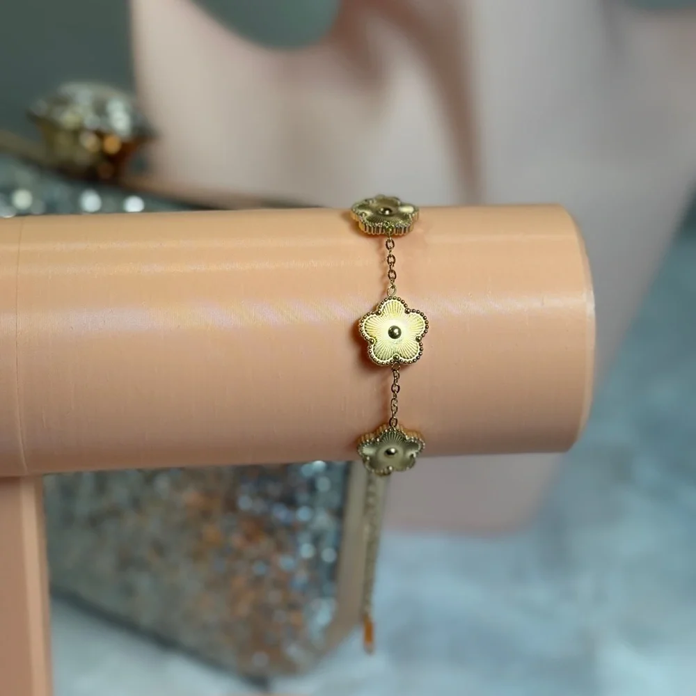 Gold Floral Bracelet
